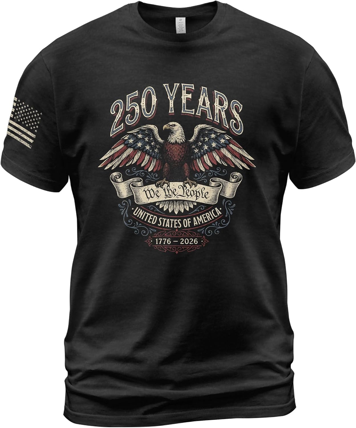 HOTPatriotic Shirts for Men, USA Eagle Graphic Shirts for Men | Mark 250 years of American spirit with these unique commemorative tees, designed for bold style and lasting comfort