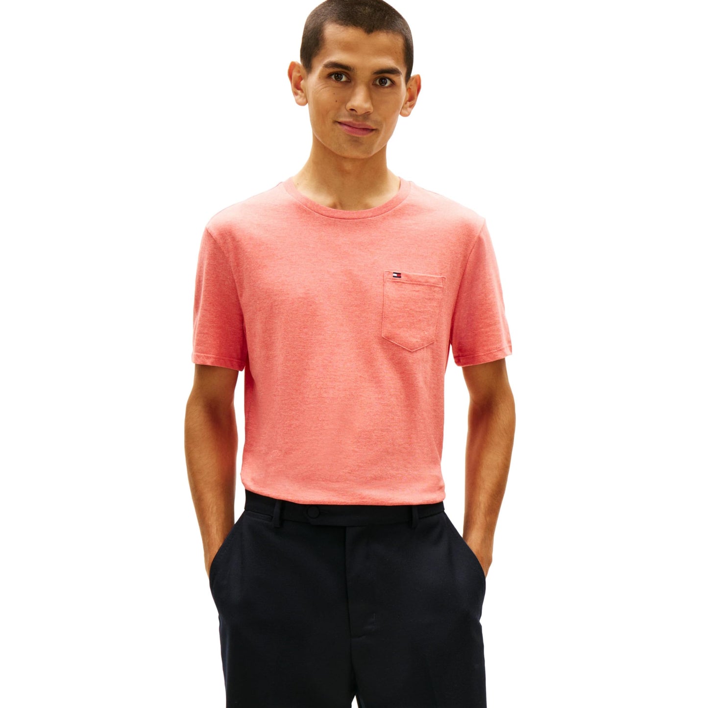 HOTTommy Hilfiger Men's Essential Short Sleeve Cotton Crewneck Pocket T-Shirt