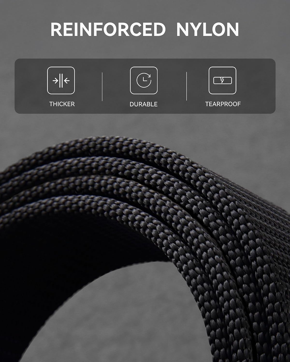 HOTCHAOREN 1.5" Nylon Ratchet Belts for Men - Adjustable Casual Work Belt with Slide Buckle - Trim to Fit