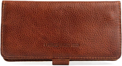 HOTPortland Leather Goods Women's Bifold Wallet – Slim Design with Secure Snap, 8 Card Slots & Interior Zipper Pocket – Nutmeg
