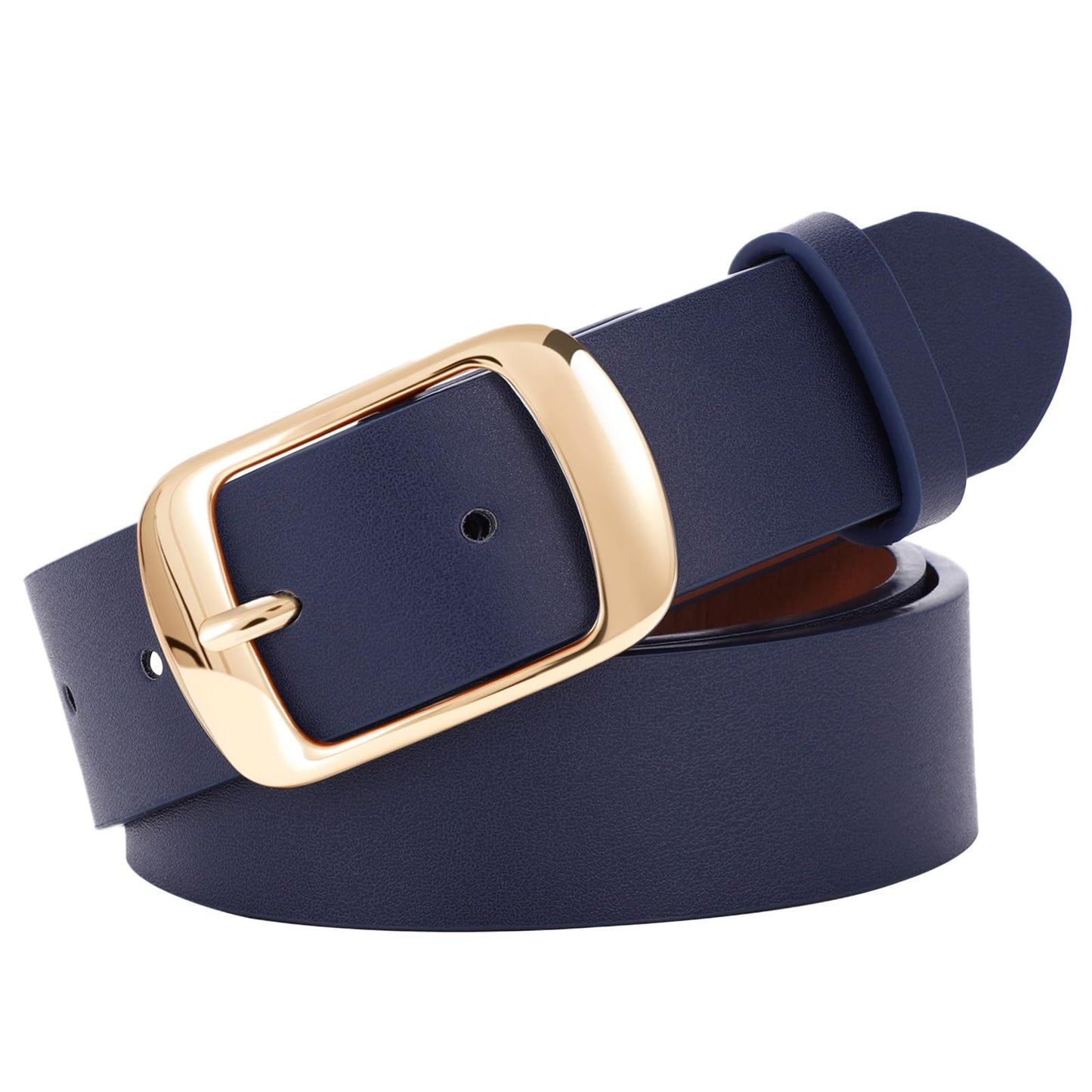 HOTSUOSDEY Women Belts For Jeans Dresses Pants Ladies Leather Waist Belt with Elegant Buckle, Width 1.3"