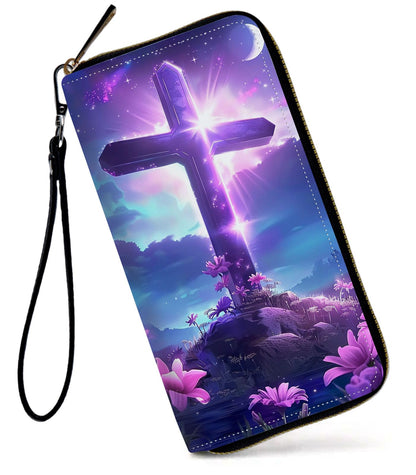 HOTWomens Wallet, Large Capacity RFID Blocking PU Leather Wristlet Wallets for Women Ladies Men Credit Card Holder Zipper Wallet Phone Holder Clutch Travel Purse, Art Moon Starry Night