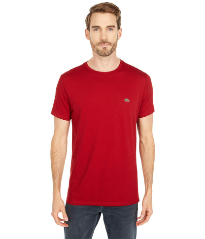 HOTLacoste Men's Short Sleeve Pima Jersey Crew Neck Tee