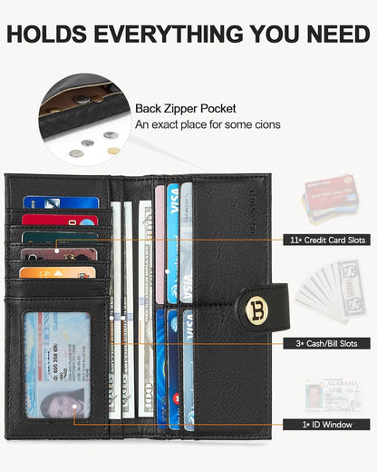 HOTBOSTANTEN Crossbody Bags for Women ＆ Slim Wallet for Women Leather RFID Blocking Card Holder