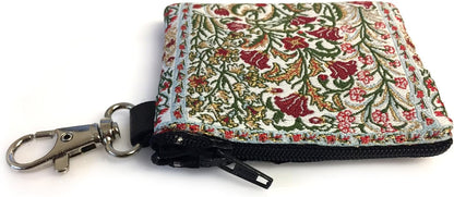 HOTReligious Gifts - Tulips Tapestry Key Chain Coin Change Rosary Case Pouch 3 1/16 Inch