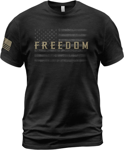 HOTAmerican Freedom Shirts for Men, Patriotic Shirts for Men | Patriotic shirt featuring freedom-themed graphics and American flag-inspired details with a bold heritage design