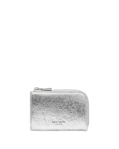 HOTkate spade new york Mini Zip Card Case Pebbled Leather Mini Zip Card Case