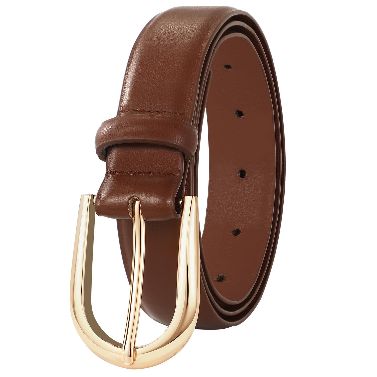 HOTWomen Belt for Jeans Pants Fashion Gold Buckle Ladies Dress Waist Belt
