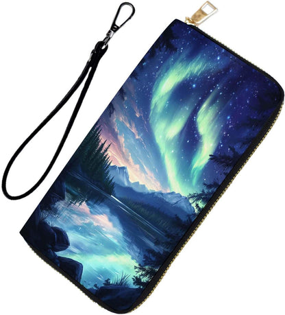 HOTRFID Blocking Wristlet Wallet for Women & Teen Girls-Large Capacity Leather Phone Clutch with Removable Strap,