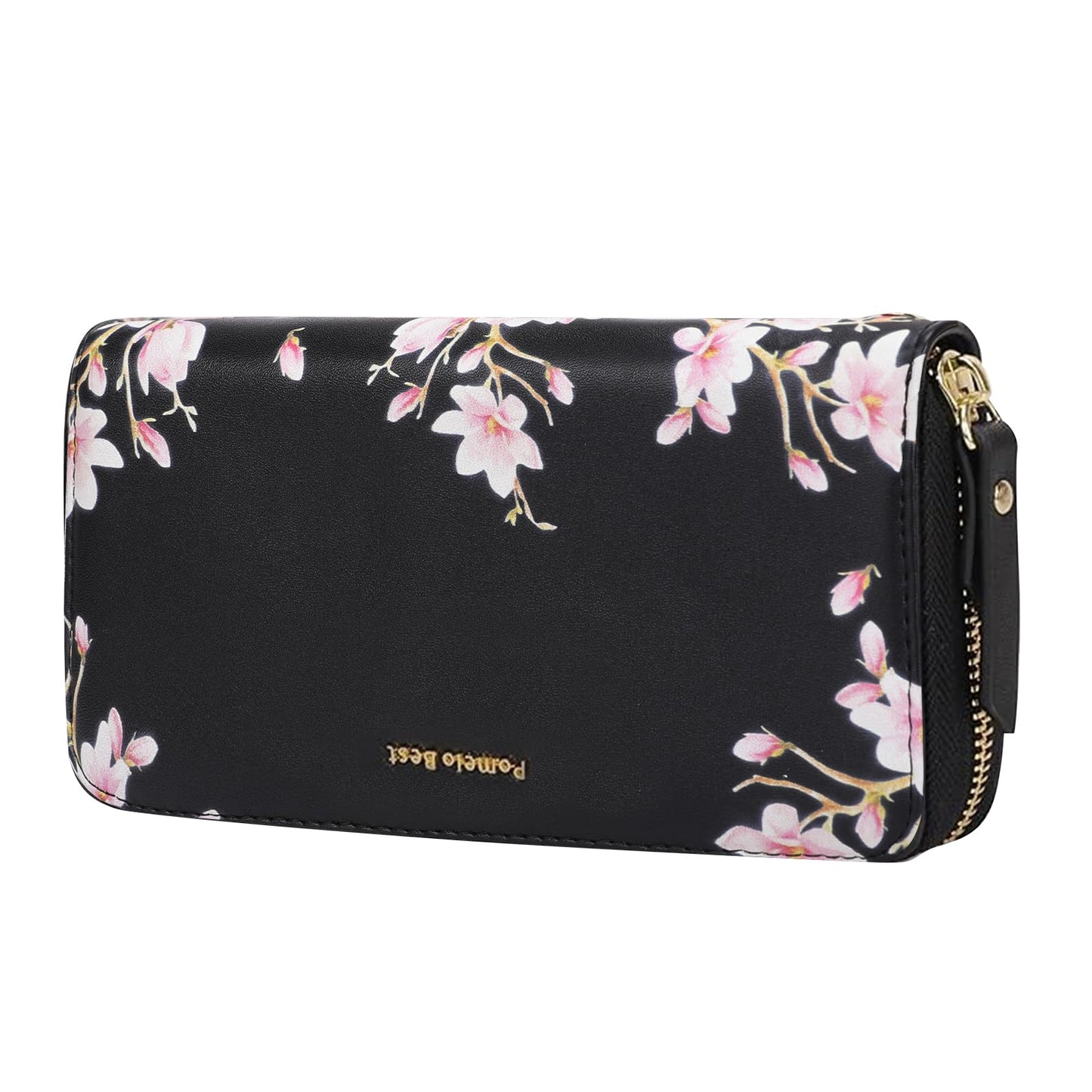 HOTPomelo Best Womens Wallet RFID Blocking Leather Multi Credit Card Large Capacity Wristlet Zip Around Long Wallets for Lady