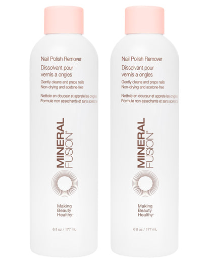HOTMineral Fusion Nail Polish Remover, 6 fl oz | Acetone-Free Nail Care, Non Drying Liquid Formula