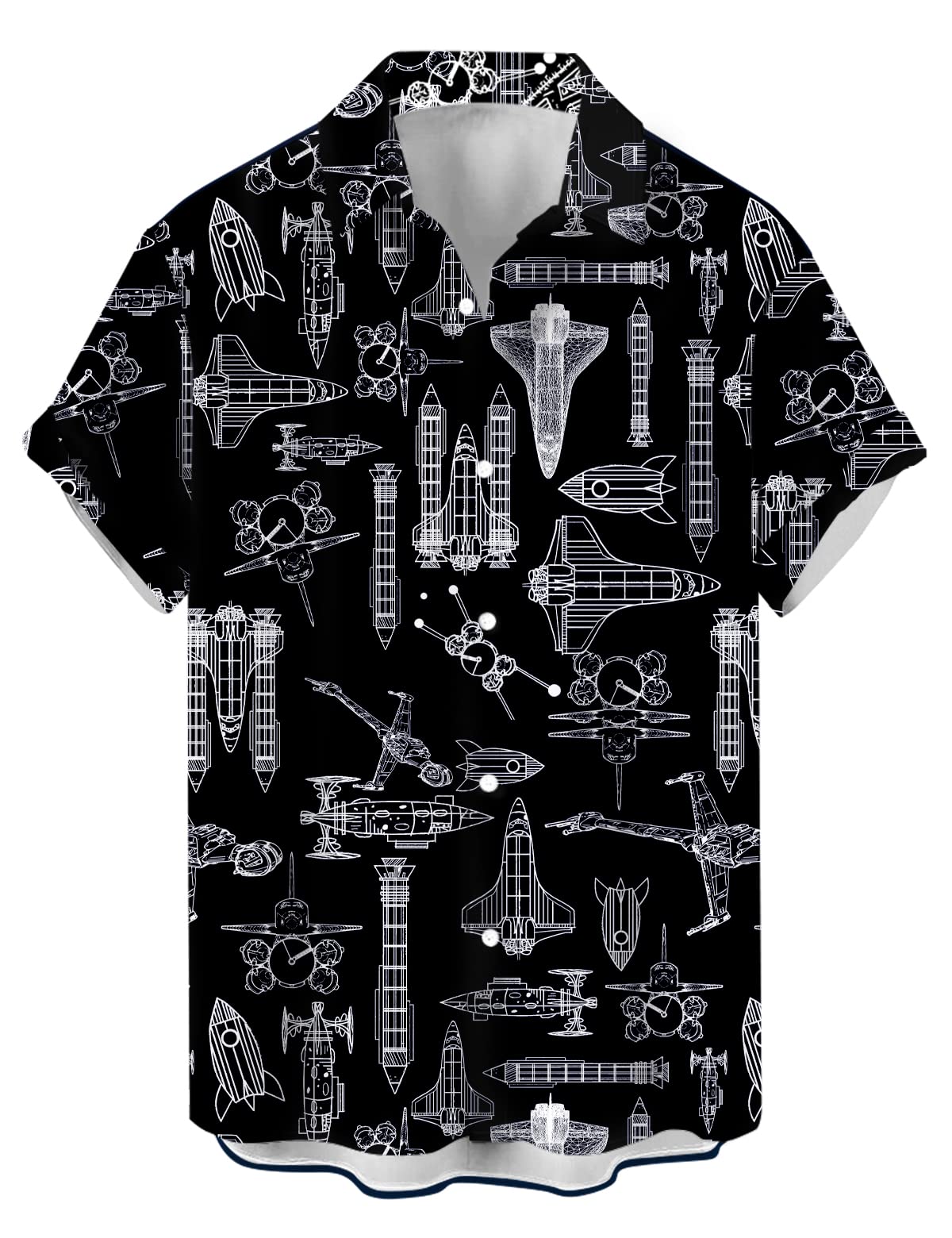 HOTwihnsinop Mens Funky Hawaiian Bowling Shirts Holiday Theme Shirt Button Down Shirts Big and Tall