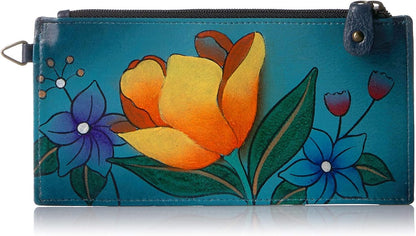 HOTAnna by Anuschka Women's Hand Painted Genuine Leather Organizer Wallet | Hand Painted