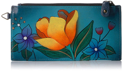 HOTAnna by Anuschka Women's Hand Painted Genuine Leather Organizer Wallet | Hand Painted