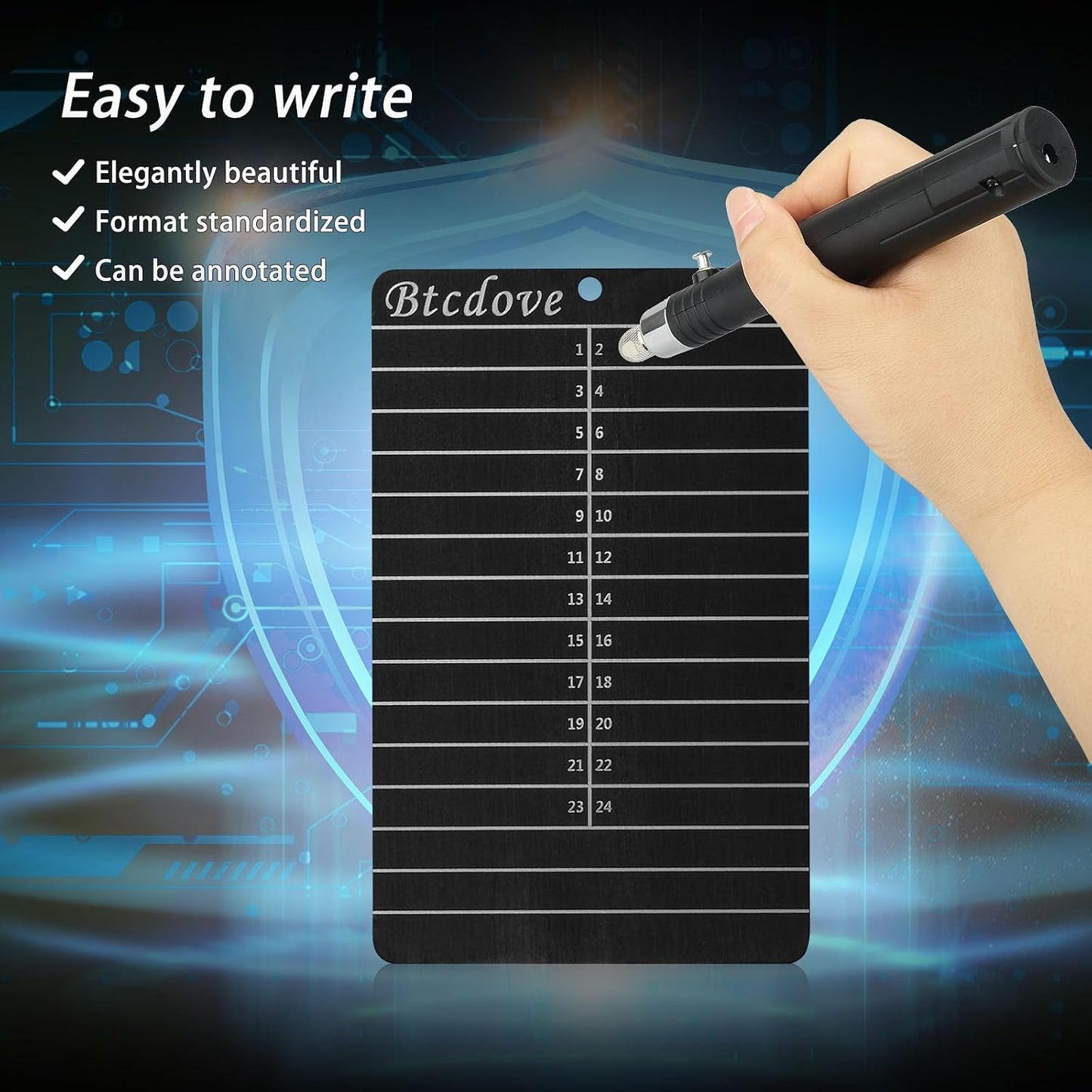 HOTCrypto Seed Phrase Storage - Crypto wallet - Compatible with all software and hardware wallets-Made of pure titanium-A kit with 4 titanium plates and an electric engraving pen.