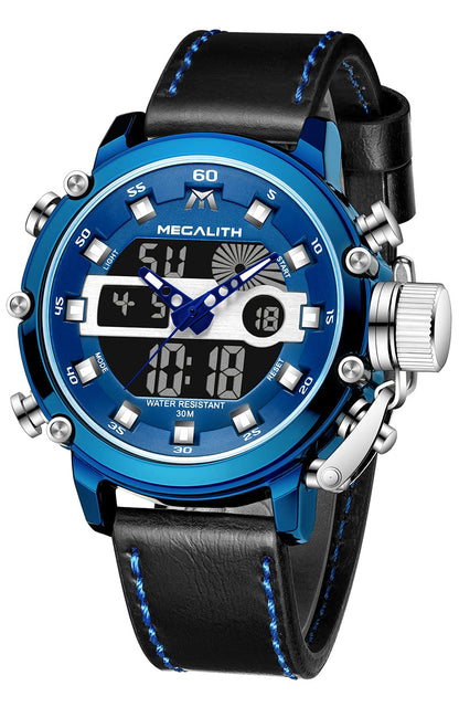 HOTMEGALITH Military Watches for Men Digital: Tactical Analog Sport Wristwatch | Dual Time Display, Waterproof, Heavy Duty Watch, LED Alarm Stopwatch, Date, Gifts for Husband Father, Anniversary Birthday