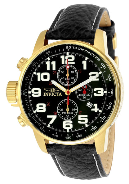 HOTInvicta Men's I-Force Left Handed Quartz Watch with Leather Strap