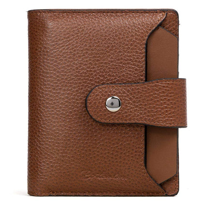 HOTBOSTANTEN Women Leather Wallet RFID Blocking Bifold Zipper Pocket Wallet Card Case Purse with ID Window