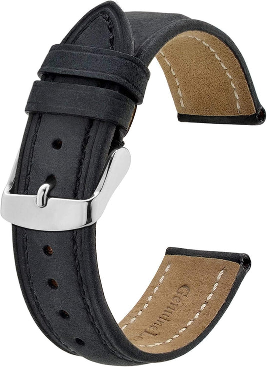 HOTBISONSTRAP Watch Strap, Vintage Leather Replacement Bracelet, Band Width-14mm 15mm 16mm 17mm 18mm 19mm 20mm 21mm 22mm 23mm 24mm