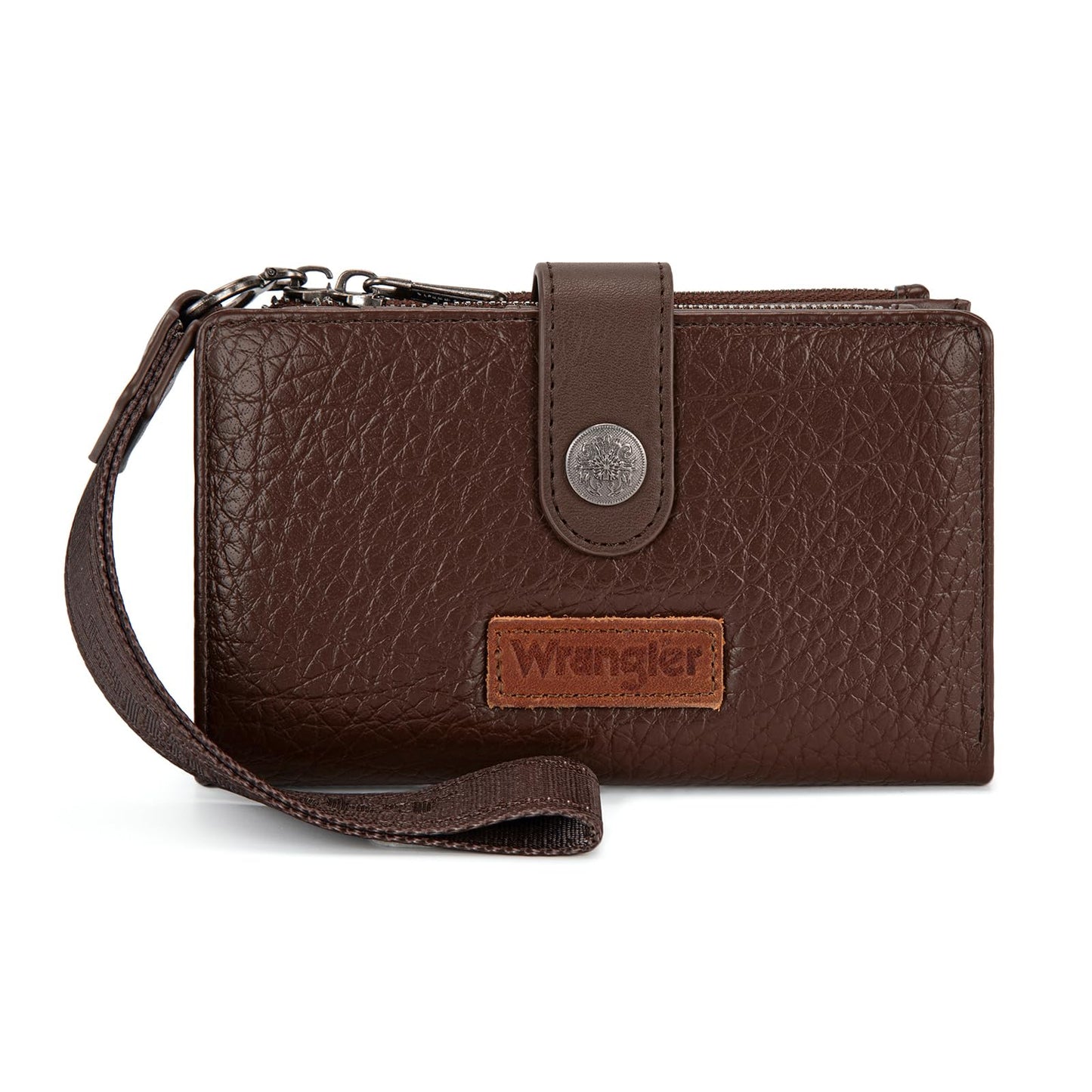 HOTX Wrangler Small Wallet Women, Wristlet Rfid Blocking Wallets Large Capacity Bifold Wallet with Coin Pocket