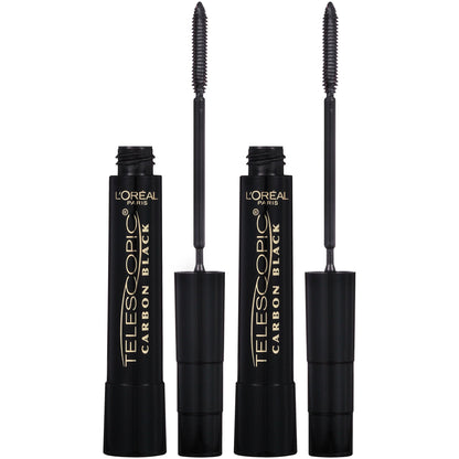 HOTL’Oreal Paris Makeup Original Telescopic Mascara, Separating Mascara Volume and Length Formula, Washable, Black Brown, 0.27 Fl Oz., 1 Count