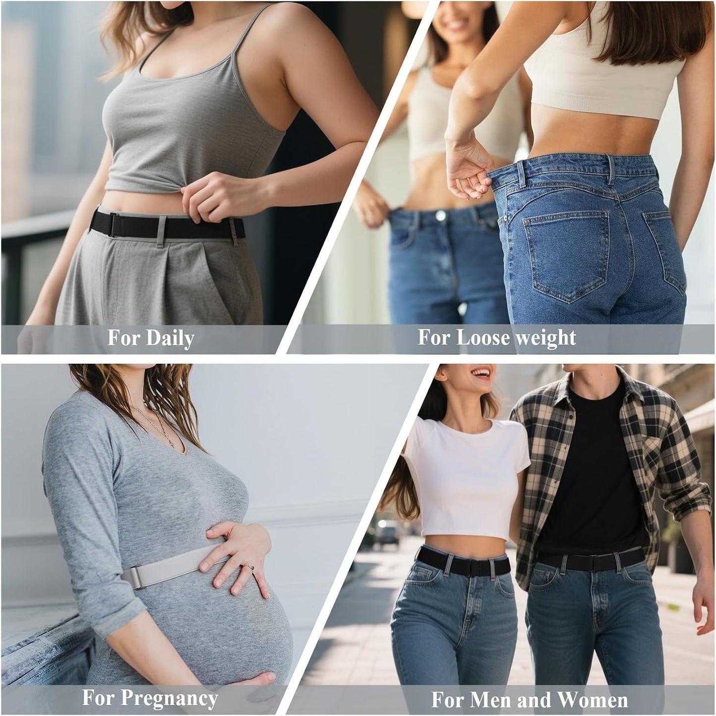 HOTXZQTIVE No-Show Crop Band Belt for Women & Men, Adjustable Tuck Band for T-Shirt, Sweater Tucking