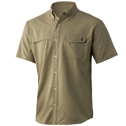 HOTHUK Men's Tide Point Kc Scott Original Artwork Short Sleeve Shirt, Fishing Button Down