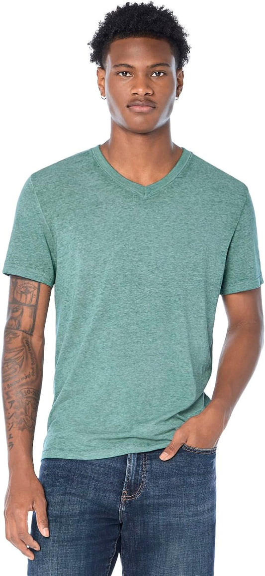 HOTLucky Brand Men's Venice Burnout V Neck Tee