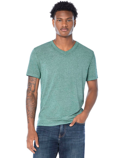 HOTLucky Brand Men's Venice Burnout V Neck Tee