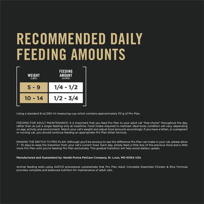 HOTPurina Pro Plan High Protein Cat Food With Probiotics for Cats, Chicken and Rice Formula - 7 lb. Bag