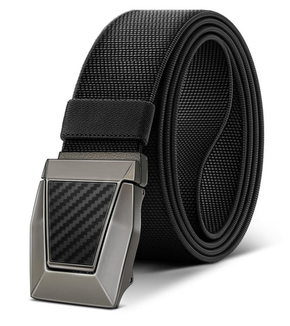 HOTBULLIANT Stretch Tactical Web Belt For Men-Trimmable 1.5"-Adjustable Fit | Smooth Sliding | Adjustable for Precise Fit | Tailored Size | Rugged Nylon for Heavy Duty, Hiking, Hunting