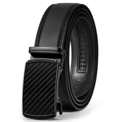 HOTVATAN Men's Belt Leather Ratchet Belt for Men Dress Casual Every Day with Adjustable Buckle, Trim to Fit