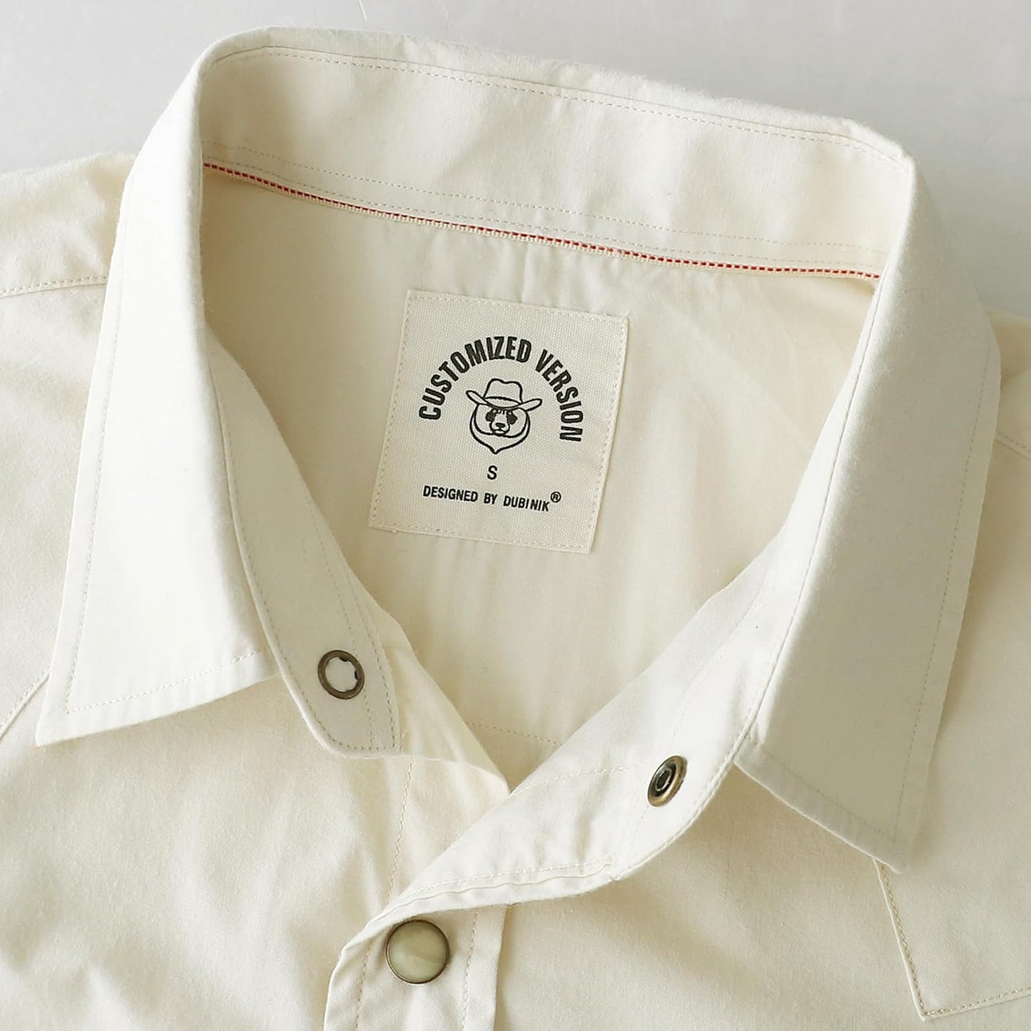 HOTDubinik® Pearl Snap Western Shirts for Men Short Sleeve Cowboy Men's Casual Shirt with 2 Sawtooth Pocket Vintage