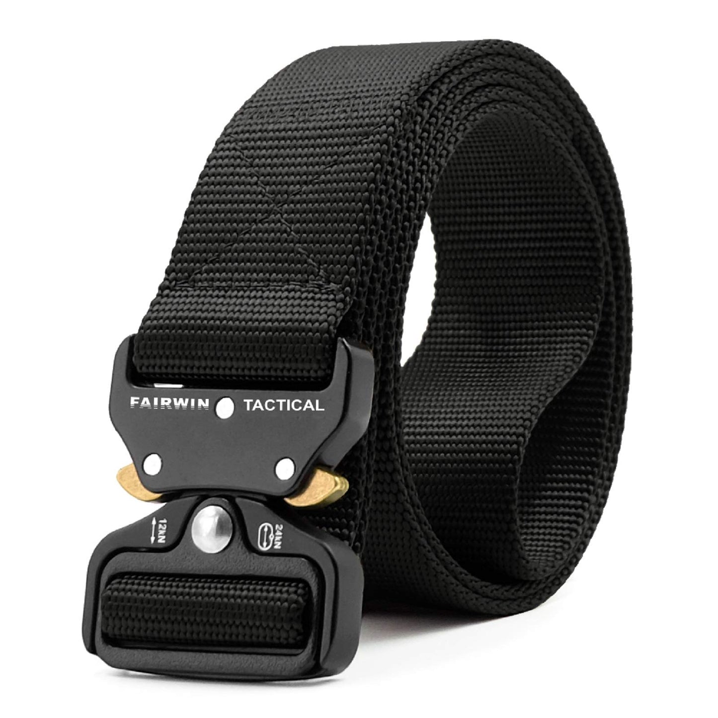 HOTFAIRWIN Tactical Belt, Work Belts for Men Military Webbing Riggers Web Belt Heavy-Duty Quick-Release Buckle