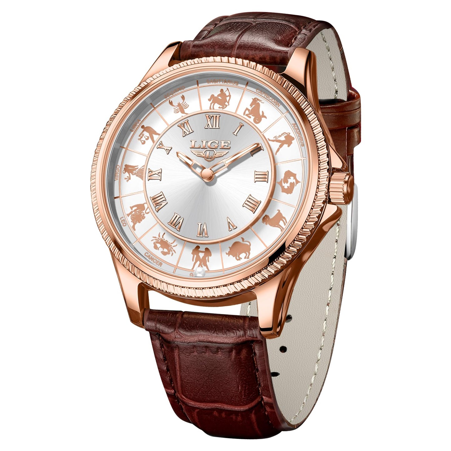 HOTMens Watches,Unique Roulette Style Quartz Analog Watch,45MM Big Face Alloy Waterproof Glowing Watch for Men,Exquisite and Durable Leather Strap,Casual Fashionable Men's Wrist Watches