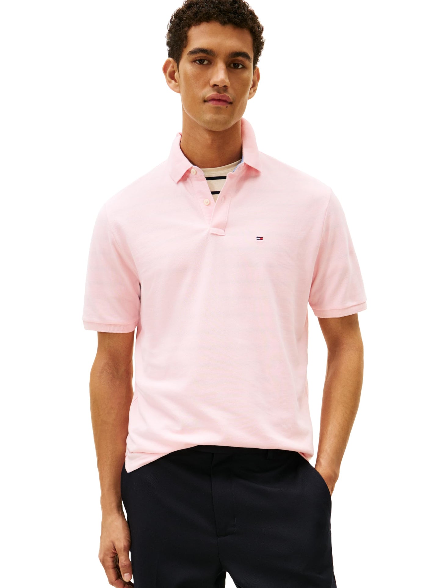 HOTTommy Hilfiger Men's Short Sleeve Cotton Pique Polo Shirt in Classic Fit