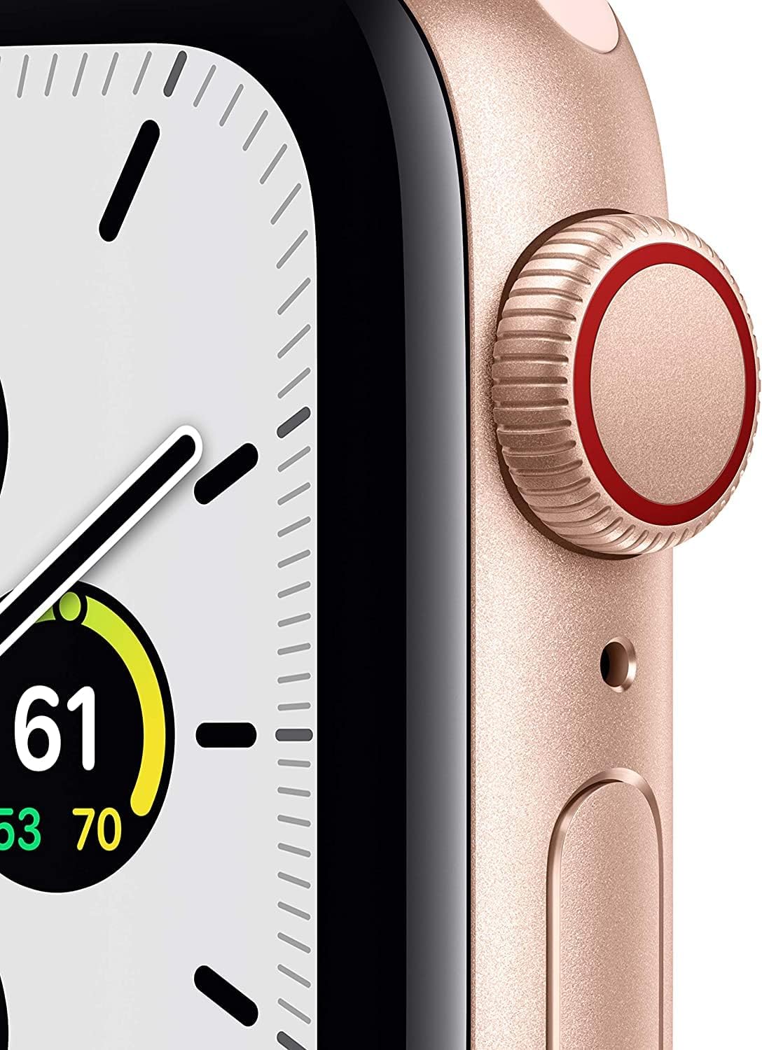 HOTApple Watch SE (GPS + Cellular, 40mm) - Gold Aluminum Case with Pink Sand Sport Band (Renewed)