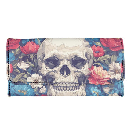 HOTLotus Mandala Women PU Leather Tri-fold Wallets Black And White Sketch Flower Zipper Pocket Buckle Money Manager Starry Sky Tall Billfold Secretary Cash Wallet