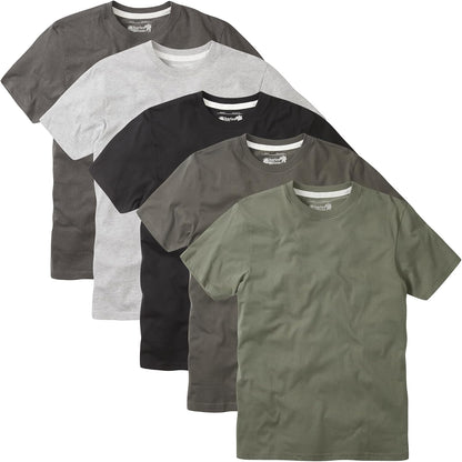 HOTCharles Wilson Men's 5 Pack Crew Neck T-Shirt