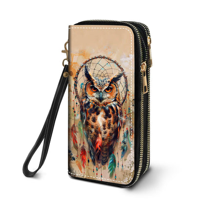 HOTWomen's Large Capacity Wallet PU Leather Double Zipper Clutch Purse Multifunctional Wallet with Removable Wristlet Strap for Smart Phone/Coin/Card/Cash, Flower Butterfly