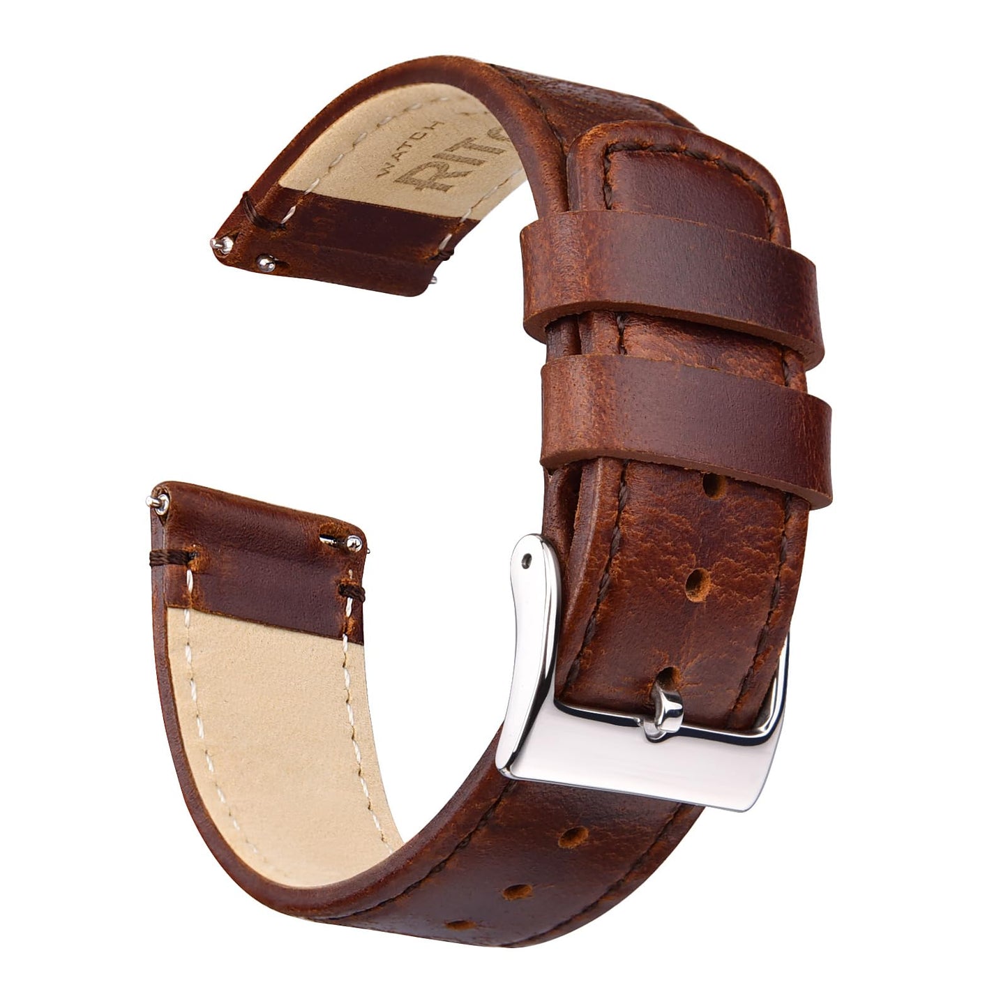 HOTRitche Christmas Gift Quick Release Leather Watch Band Leather Watch Strap 18mm 19mm 20mm 21mm 22mm 23mm or 24mm for Men and Women, White Elephant Gifts, Stocking Stuffers For Men