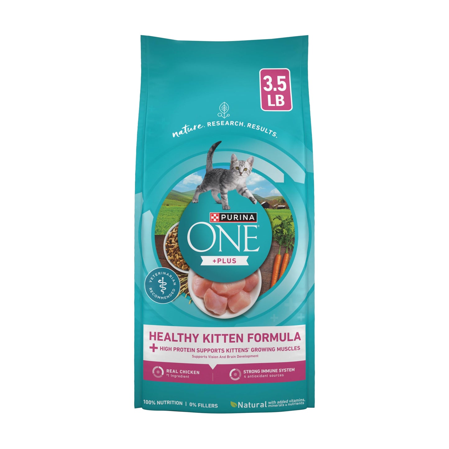 HOTPurina ONE High Protein, Natural Dry Kitten Food, +Plus Healthy Kitten Formula - 7 lb. Bag