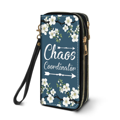 HOTWomen's Large Capacity Wallet PU Leather Double Zipper Clutch Purse Multifunctional Wallet with Removable Wristlet Strap for Smart Phone/Coin/Card/Cash, Floral Quotes Bible Verse Philippians 4-13
