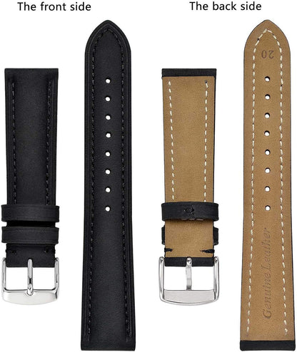 HOTBISONSTRAP Watch Strap, Vintage Leather Replacement Bracelet, Band Width-14mm 15mm 16mm 17mm 18mm 19mm 20mm 21mm 22mm 23mm 24mm