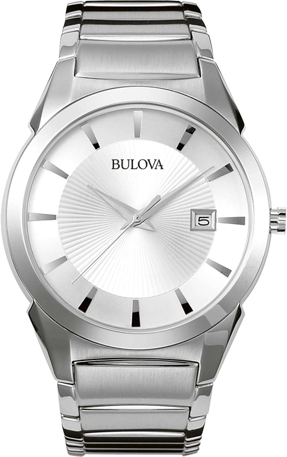 HOTBulova Men's 3-Hand Calendar Date Quartz Watch, Patterned Dial, 38mm Style: 96B015