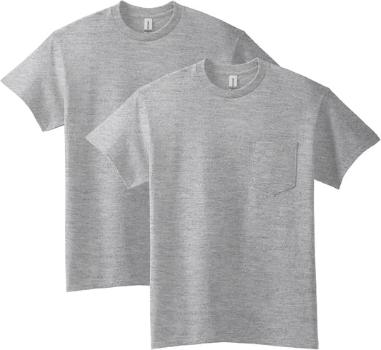 HOTGildan Adult Ultra Cotton T-Shirt with Pocket, Style G2300, 2-Pack