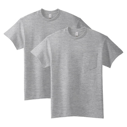 HOTGildan Adult Ultra Cotton T-Shirt with Pocket, Style G2300, 2-Pack