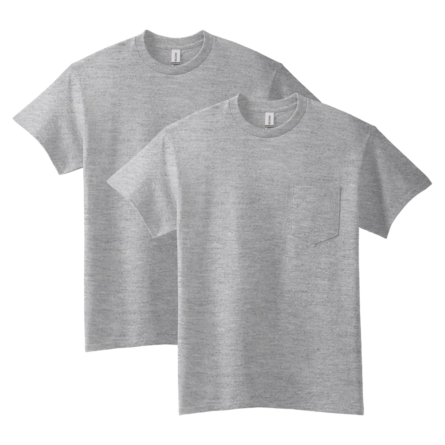 HOTGildan Adult Ultra Cotton T-Shirt with Pocket, Style G2300, 2-Pack