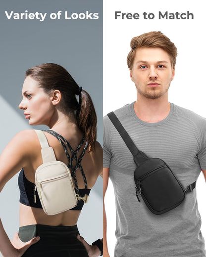 HOTCHOLISS Small Sling Bag for Women and Men, Crossbody Bags Trendy Fanny Packs Chest Bag with Extended Strap