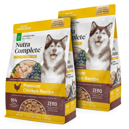 HOTULTIMATE PET NUTRITION Nutra Complete, 100% Freeze Dried Raw Veterinarian Formulated Dog Food with Antioxidants Prebiotics and Amino Acids (1 Pound, Beef)